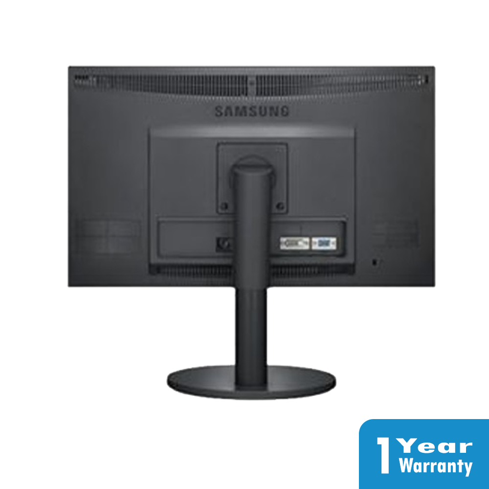 a black computer monitor with a stand